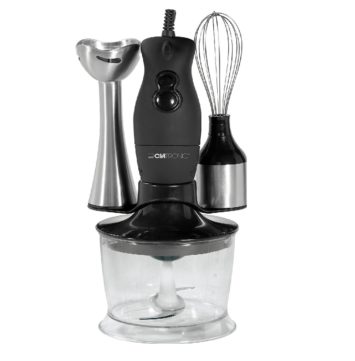 Clatronic SMS 3190 Mixeur Plongeant + Mixeur Batteur + Fouet Inox 200 W